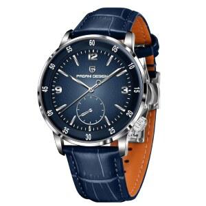 [미국배송] 파가니 디자인 남성용 자동 시계 42MM 대형 다이얼 기계적 무브먼트 스테인리스 스틸 베젤 사파이어 유리 렌즈 100M 방수 심플 읽기 쉬운 캐주얼 비즈니스 가죽 스트랩