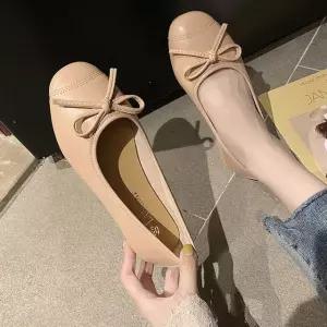 리본 플랫슈즈 여성단화 정장신발 발편한 여자구두 5 (WFJ72ZL)