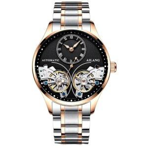 TEINTOP 남성용 자동 시계 스켈레톤 아일랑 시리즈 스틸 밴드 손목시계