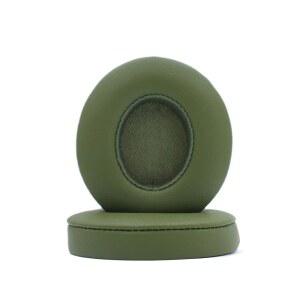 [미국배송] BEATS SOLO 2.0 3.0 무선 헤드폰과 호환되는 교체 이어 패드 소프트 컴포트 단백질 가죽 메모리 폼 탄력적인 아미 그린