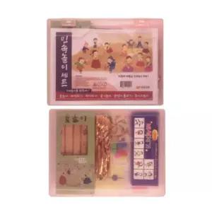 손팽이 공기 6종 윷놀이 제기차기 비석치기 주사위 플유 민속놀이 세트