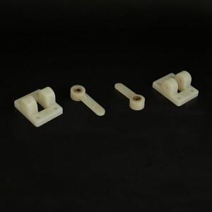 2PCS RC 항공기 랜딩 기어 전륜 스티어링 고정 장착, DIY 모델 비행기 날개 액세서리 4 1mm 구멍 25x32x16mm 용 암 장착