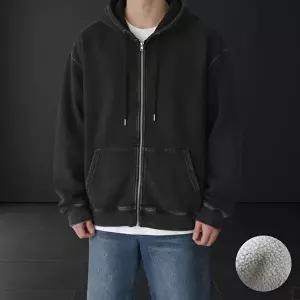 [모로엠]히터스 합포 양털기모 오버핏 무지 후드집업 ON-JUA-QWFLACDA