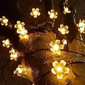 야외 태양광 꽃 조명 나무 꾸미기 벚꽃등 LED 인테리어 테라스 정원 장식 램프 100구