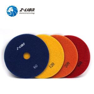 Z-LION 다이아몬드 연마 디스크 스톤 세라믹 금속 그라인딩 그릿, 샌더 그라인더용 패드, 5 인치 4 개, 60