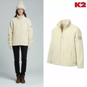 [백화점 정품] K2 플리스 후리스 여성 비숑 에코 바닐라 방풍 털 보글이 점퍼 자켓
