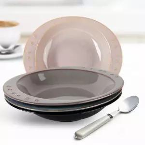 바체 도자기 파스타볼 4P 세트/파스타접시/샐러드접시