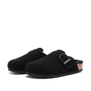 베어파우 HILDA 여성 천연 소가죽 겨울 클로그 양털 슬리퍼 1891001OD-W