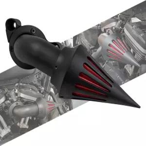 할리 스포츠스터 XL 언 883 1200 2004-2022용 HC모토쿠 모터사이클 에어 필터 클리너 키트 CNC 핏 (블랙)