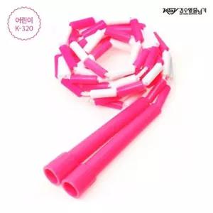 K-320 핑크 어린이 색동줄넘기 김수열 (WFJ7U9X)