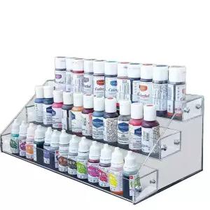 아크릴 깍지 선반 파우더 베이킹 정리함 거치대 데코