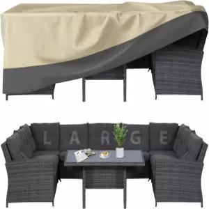 파티오 가구 방수 헤비 듀티 110 x84 x28 대형 야외 식탁 및 의자 커버 자외선 차단 범용 외부 소파 세트