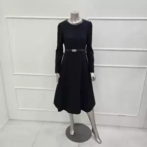 [미니멈]MYDAWO1020DV넥 체인 플레어 원피스