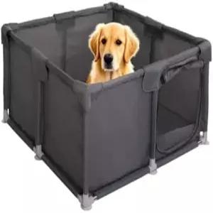작은 애완동물을 위한 FADYJ 강아지 놀이펜 실내용 지퍼 도어가 있는 37인치 x37인치 x18.5인치 고양이