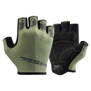 [미국배송] 남성용 록브로스 사이클링 글러브 - 하프 핑거 통기성 자전거 운동용 충격 흡수 패딩