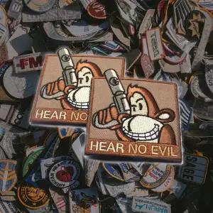 찍찍이 밀리터리 패치 와펜 hear no evil W87583C