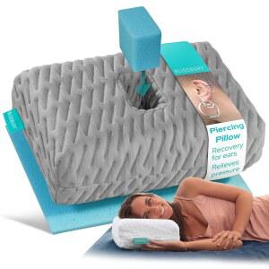블리스버리 미니 이어 베개 | 옆잠을 위한 피어싱 여행 친화적인 CNH 베개, 구멍 포함 귀 용 자는 사람들을 및 도넛