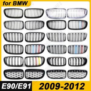 BMW 호환 2009-2012 E90 E91 3시리즈 범퍼 메쉬 레이싱 키드니 그릴 316 318 320 323 325 328i 330 335 세