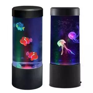 LED 해파리수족관 무드등 물멍 어항 힐링 원통형 미니 애완해파리 배터리모
