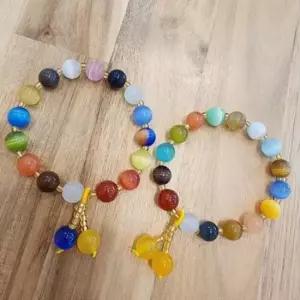 천연 팔찌 원석 오색 커플 우정 오팔 패션 건강 선물 비휴