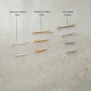 100 개/몫 실버/골드/크롬 알루미늄/스틸 코터 핀 샤프호환트 볼트 샹들리에 크리스탈 액세서리