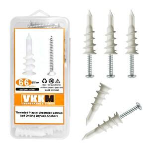 66개 셀프 드릴링 석고보드 앵커  벽 및 나사  33개 +  8 x 1-1/8''