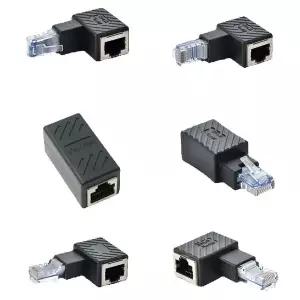 90도 각도 조절 가능 RJ45 Cat 5e 6e Cat7 남-여 Lan 이더넷 네트워크 Rj 45 연장 어댑터