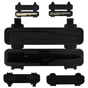 [포르르] aomida 전술 슬라이드 액션 볼펜, 3d 프린팅 펜 edc, 창의적인 참신함 글쓰기 도구, 볼펜 리필 및 보호 케이스(블랙) 포함