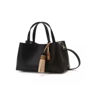 닥스 ACC 스테디셀러 블랙 테슬장식 소가죽 토트백 겸 크로스백 S WCBA4F366BK