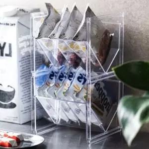 티백 정리함 투명 차 티타임 수납박스 탕비실 정리용품 (WFKA84J)