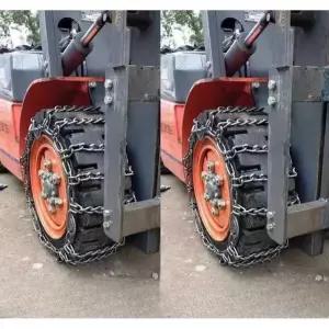 중장비 스노우체인 쇠사슬 빙판길 바퀴 겨울철 눈길