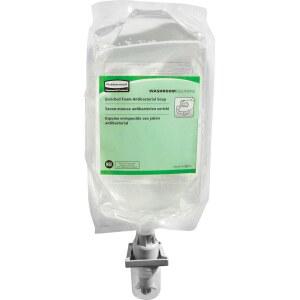 고무 메이드 상업용 제품 오토폼 항균 핸드 비누 리필, 1100mL, 염료 및 향료 없음, RCP의 루메셀 디스펜서와 호환되며 사무실 내 화장실에 사용할 수 있습니다