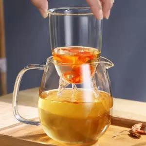 차우리기 티팟 오피스 차포트 거름망 홈카페 티포트 내열유리