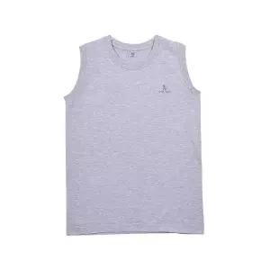 [하프클럽/]베이직 땀흡수 남성 민소매 머슬 면 티셔츠 - 그레이