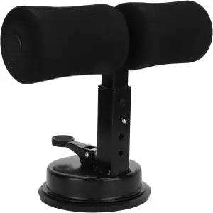 바닥용 시트 업 바 복부 근육 운동 셀프 프라이밍 흡입 컵 바디 셰이핑(블랙)이 포함된 휴대용 도구 보조