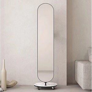 피팅 일체형 블랙 40x170 수납전신거울 코너 스텐드 코트 대형 옷걸이 회전수납 행거