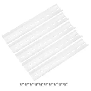 MECCANIXITY 알루미늄 DIN 레일 길이 8인치 너비 35mm 높이 7.5mm 상단 모자 슬롯 장착 가이드(스테인리스