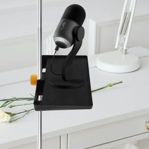 1개 마이크 스탠드 트레이 범용 홀더 라이브 스트리밍 사운드 카드 스테이션 조절 가능 노브 미끄럼 방지