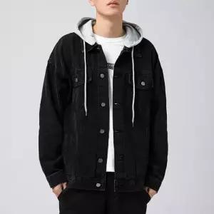 [라일리의류] Rly 후드 털자켓 집업후리스 후리스 루즈핏 데님 플