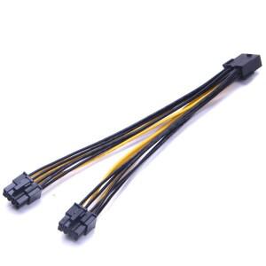 고 PCI-E 8핀 암-2x 6+2핀 분배기 케이블 1007 18AWG GPU 8핀-듀얼 전원 연장 슬리브
