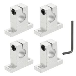 MECCANIXITY SK13 알루미늄 선형 막대 레일 샤프트 지지대 13mm ID 마운팅 브래킷 모션 클램핑 가이드 4개