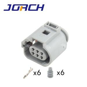 6방향 핀 커넥터 플러그 VW EGR 1J0 973 713G 1J0973713G 4212120 (터미널 포함)
