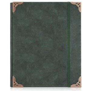 사진 앨범 4x6 가죽 앨범, 가족 기념일 결혼식을 위한 여행 빈티지 스크랩북 선물 (그린 블랭크)