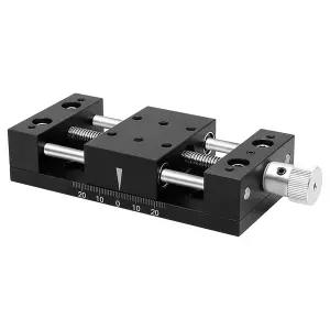 수동 선형 스테이지 60mm 슬라이딩 테이블 레일 가이드 알루미늄 합금 슬라이드 홀더 및 베이스 노브 유형