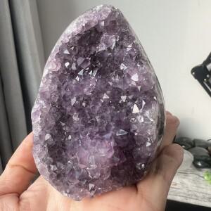 423g 8.5cm 천연 우루과이 드림 자수정 석영 크리스탈