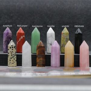 1PC 천연 석영 포인트 로즈 쿼츠 완드 치유 스톤 자수정 육각 프리즘 에너지 광석 피라미드 홈 인테리어 호