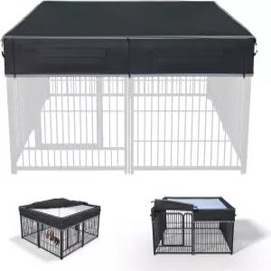 도그 플레이펜 커버(선쉐이드 포함) 헤비 듀티 1680D 옥스포드 패브릭 + 나일론 통기성 메쉬(32인치