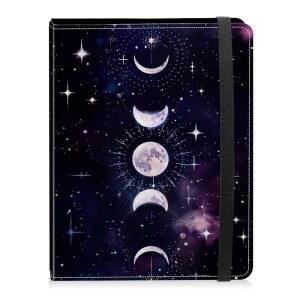 사진 앨범 4x6 - 60 용량 PU 가죽 커버 앨범, 강력한 탄성 밴드, 가족 결혼 기념 휴대용 Moon Sun Stars