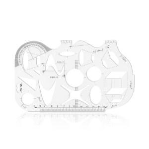 [미국배송] 펜 씨 - 기하학적 드로잉 템플릿 수학적 기능 플라스틱 그리기용 스텐실 모양