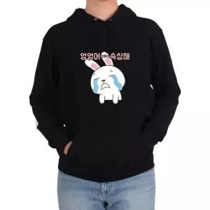 [하프클럽/]후드티 감정 슬픔 속상 토끼 눈물그림 다양한 색상 사이즈